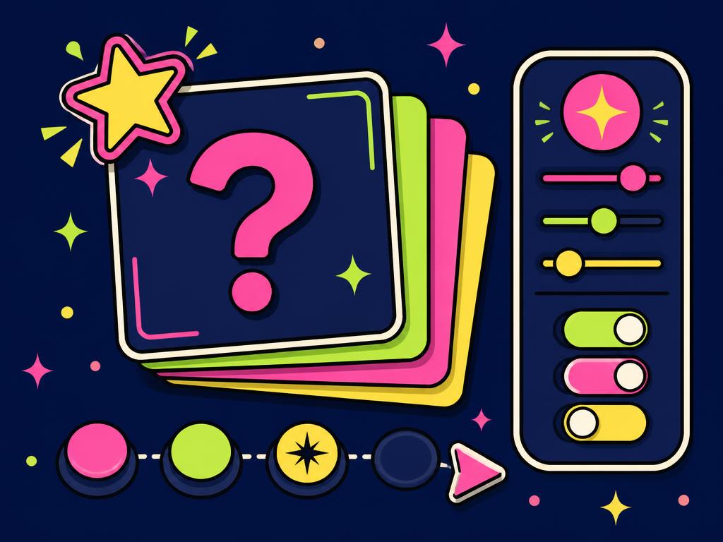 Pile de cartes de questions personnalisables avec réglages